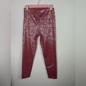sweaty betty 7/8 length metallic leggings